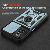KEYSION odporny na wstrząsy futerał do Redmi 10 uwaga 11 10 Pro 11T 10S 9 Push Pull ochrona aparatu telefon pokrywa dla POCO M3 M4Pro F3 X3 GT 3
